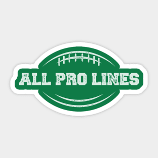 All Pro Lines White Logo Sticker